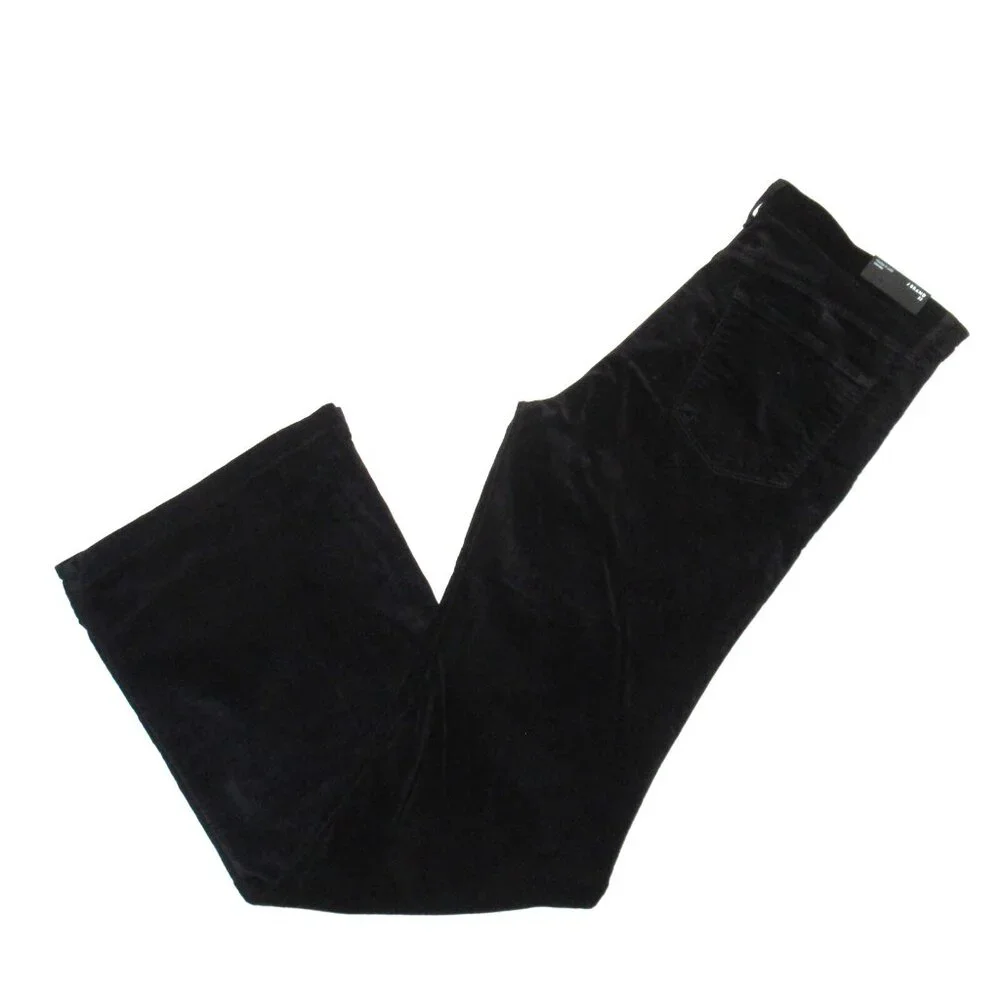NWT J Brand Maria Flare in Black High Rise Velvet Stretch Trouser Pants 32 x 33½